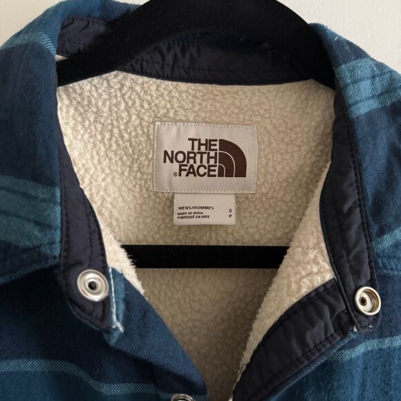 The North Face Men’s Campshire Shirt Sherpa Fleece Lined Jacket Blue Small EUC - Picture 2 of 12